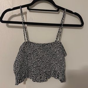 American Eagle size small leopard print crop top